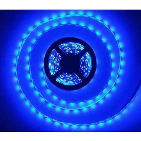 Fita Led AZUL 5050 5 Metros Ip30 iluminação led para decoração 12V com fonte 2a em Oferta na Shopee