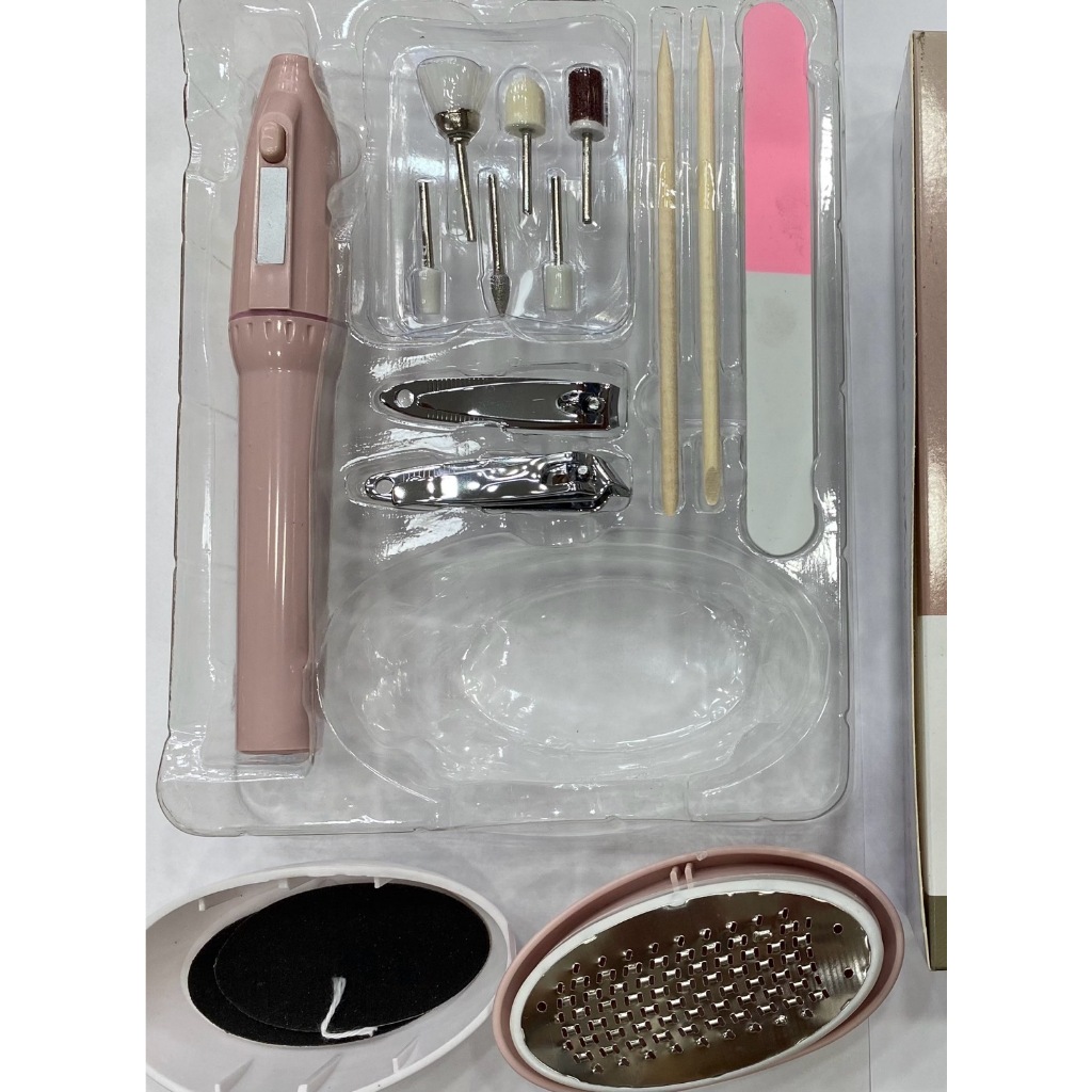Conjunto Manicure Pedicure Lixadeira Elétrica kit de limpeza Manicure Pedicure 13 Pçs em Oferta na Shopee