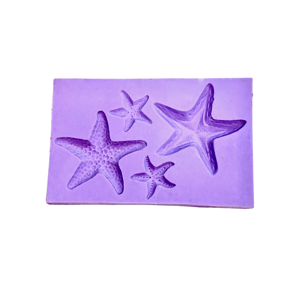 F1420 MOLDE DE SILICONE ESTRELAS DO MAR CONFEITARIA BISCUIT