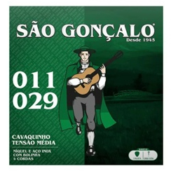 Encordoamento P/ Cavaquinho -- São Gonçalo Tensão Média Niquel -- Aço C/ Bolinha