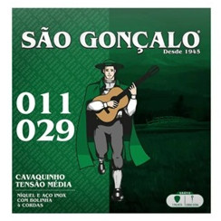 Encordoamento P/ Cavaquinho -- São Gonçalo Tensão Média Niquel -- Aço C/ Bolinha
