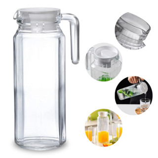 Jarra de Vidro para Porta de Geladeira 1,1 Litros com Tampa