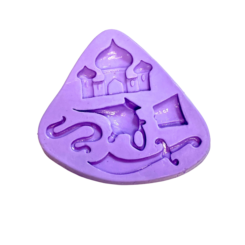 F1431 MOLDE DE SILICONE ALADIM JASMINE CONFEITARIA BISCUIT em Oferta na Shopee