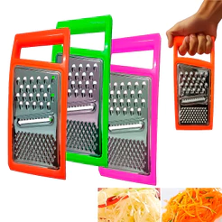 Ralador 1 Faces Inox Com Alca Queijos Nozes Legumes Sortido