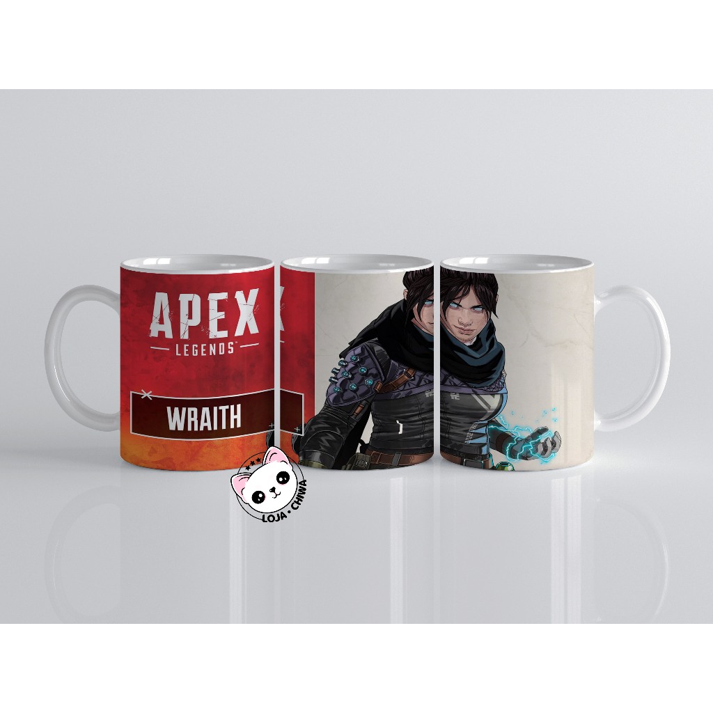 Caneca Personalizada Apex Legends Wraith Jogo Gamer Battle Royal Personagems Cerâmica Importada