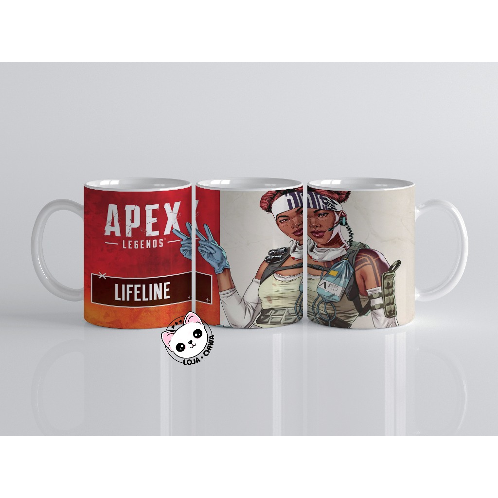 Caneca Personalizada Apex Legends Lifeline Jogo Gamer Battle Royal Personagems Cerâmica Importada