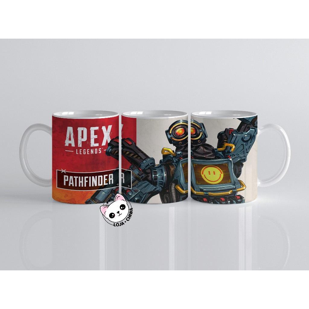 Caneca Personalizada Apex Legends Pathfinder Jogo Gamer Battle Royal Personagems Cerâmica Importada