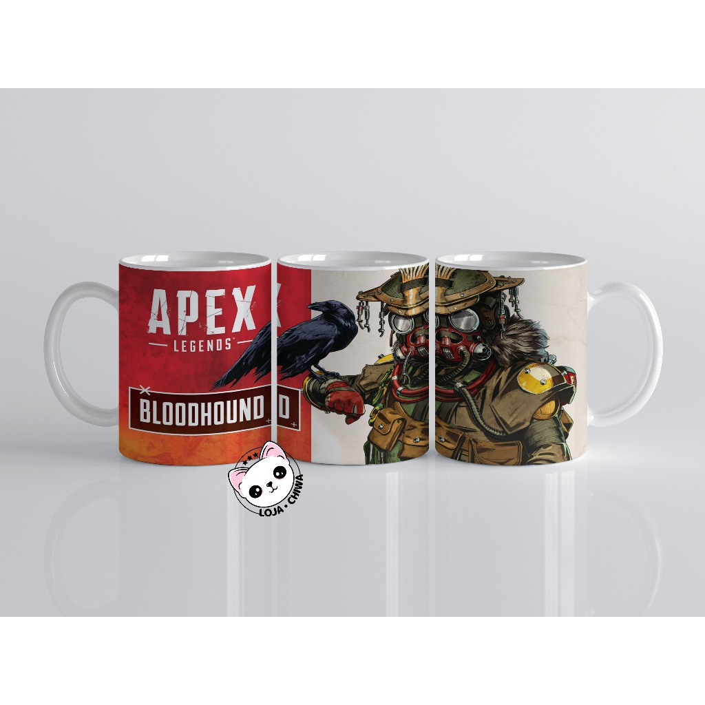 Caneca Personalizada Apex Legends Bloodhound Jogo Gamer Battle Royal Personagems Cerâmica Importada