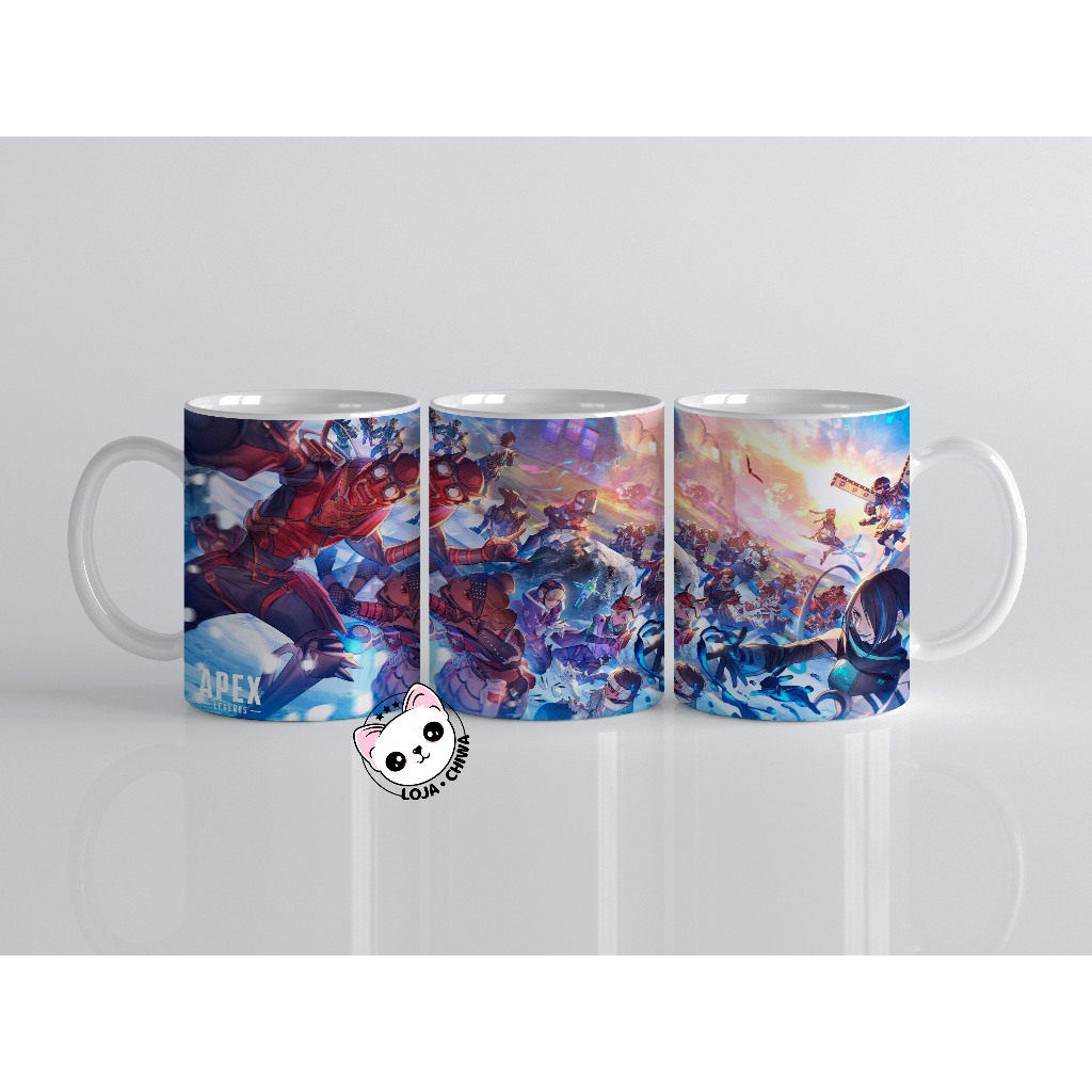 Caneca Personalizada Apex Legends Jogo Gamer Battle Royal Personagems Cerâmica Importada