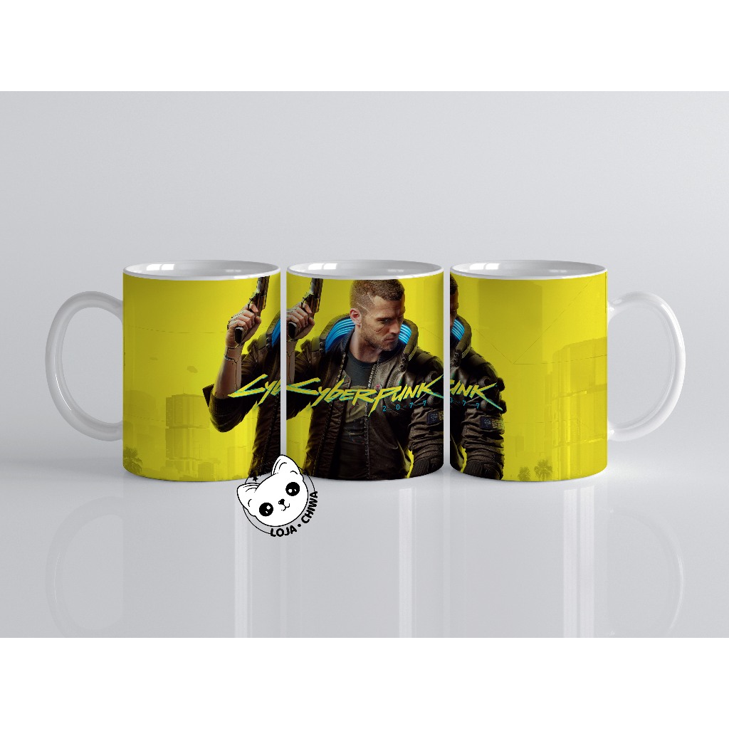Caneca Personalizada Cyber Punk Jogo Gamer  Xicara Copo Cerâmica Importada