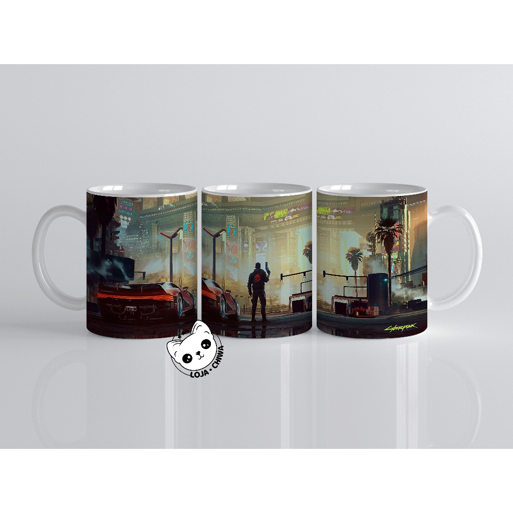 Caneca Personalizada Cyber Punk Jogo Gamer  Xicara Copo 1 Cerâmica Importada
