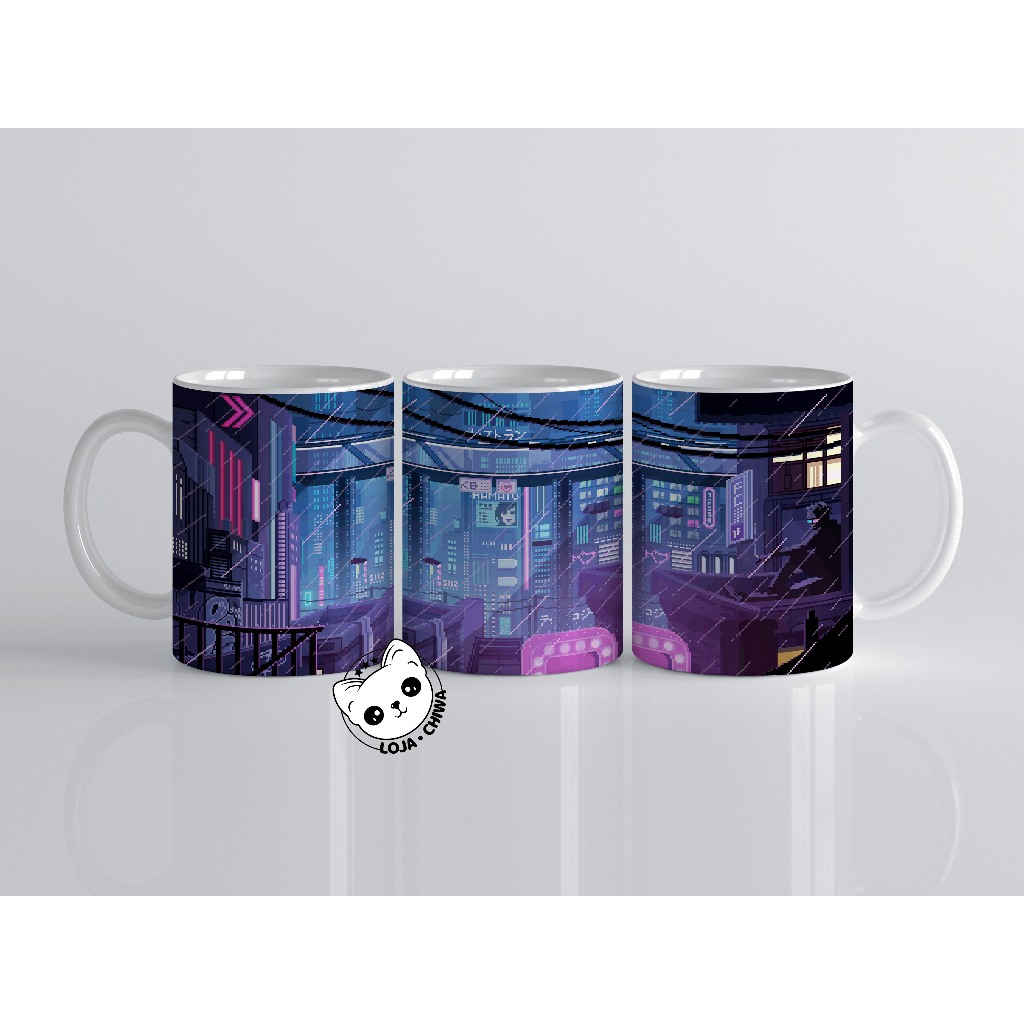 Caneca Personalizada Cyber Punk Jogo Gamer Xicara Copo 4 Cerâmica Importada