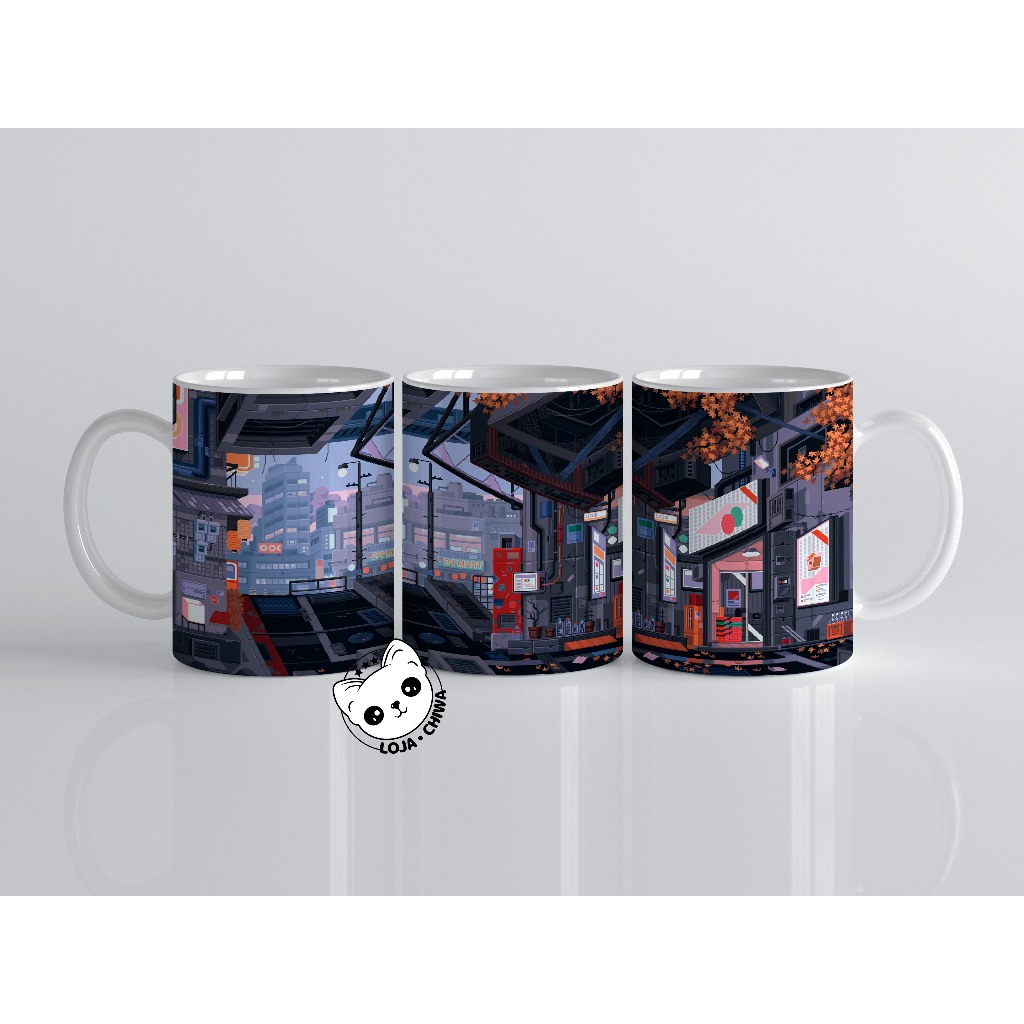Caneca Personalizada Cyber Punk Jogo Gamer Xicara Copo 5 Cerâmica Importada