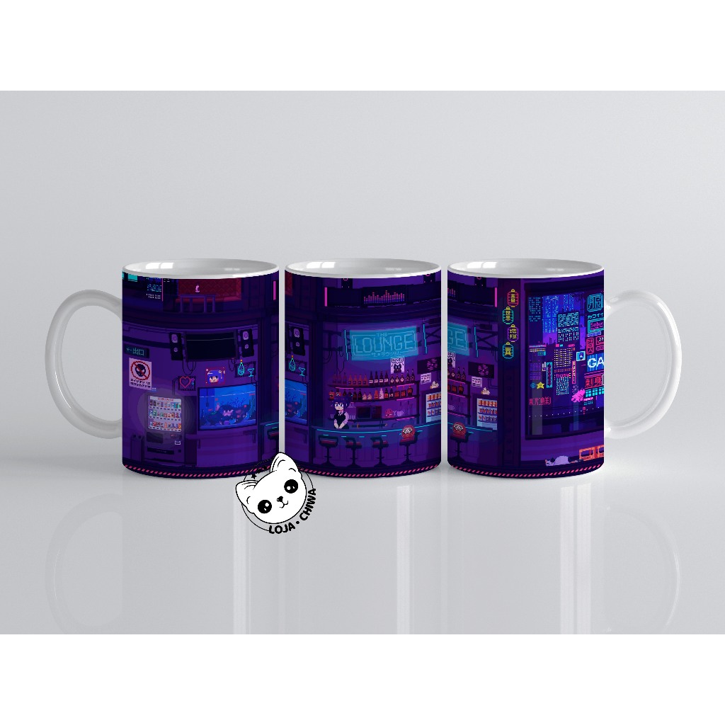 Caneca Personalizada Cyber Punk Jogo Gamer  Xicara Copo 6 Cerâmica Importada
