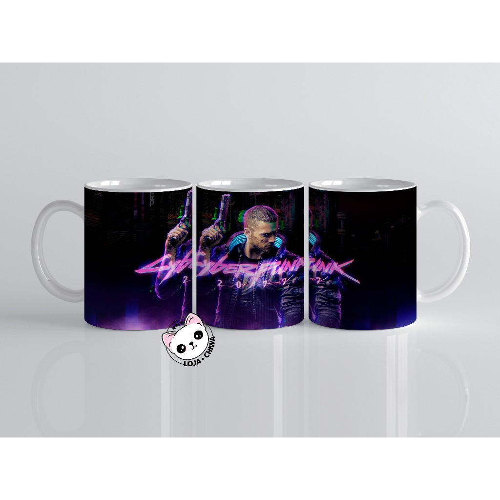 Caneca Personalizada Cyber Punk Jogo Gamer Xicara Copo 7 Cerâmica Importada