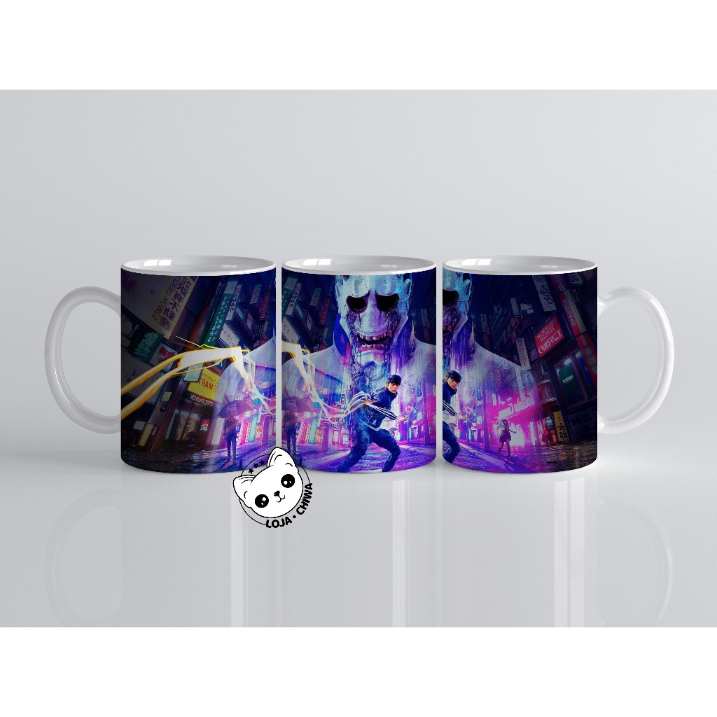 Caneca Personalizada Ghost Wire Jogo Terror Gamer  Xicara Copo Cerâmica Importada
