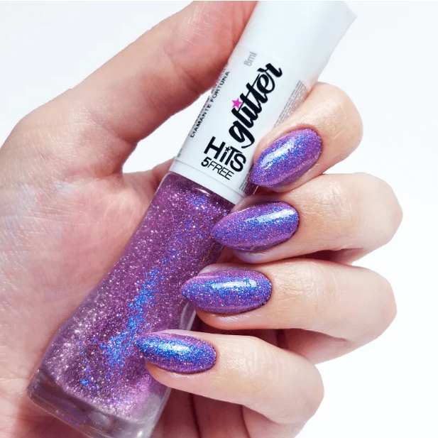 HITS - Esmalte Glitter Reflexivo Multichrome  5Free - Diamante Fortuna - 8ml