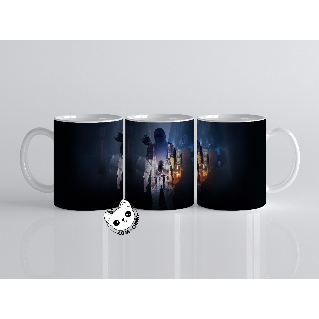 Caneca Personalizada Ghost Wire Jogo Terror Gamer  Xicara Copo 3 Cerâmica Importada