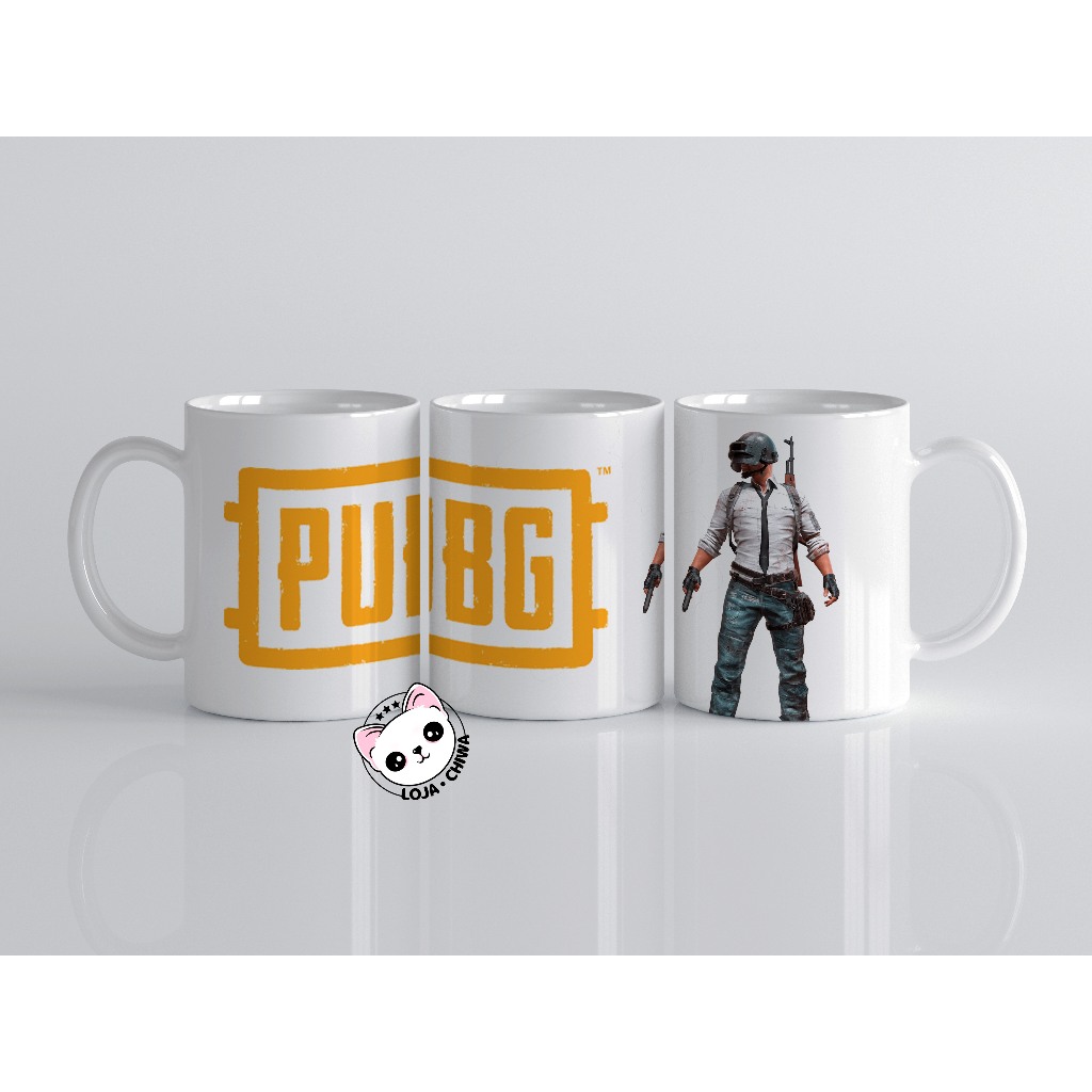 Caneca Personalizada PUBG Game Jogo Battle Royal Gamer Xicara Copo Cerâmica Importada