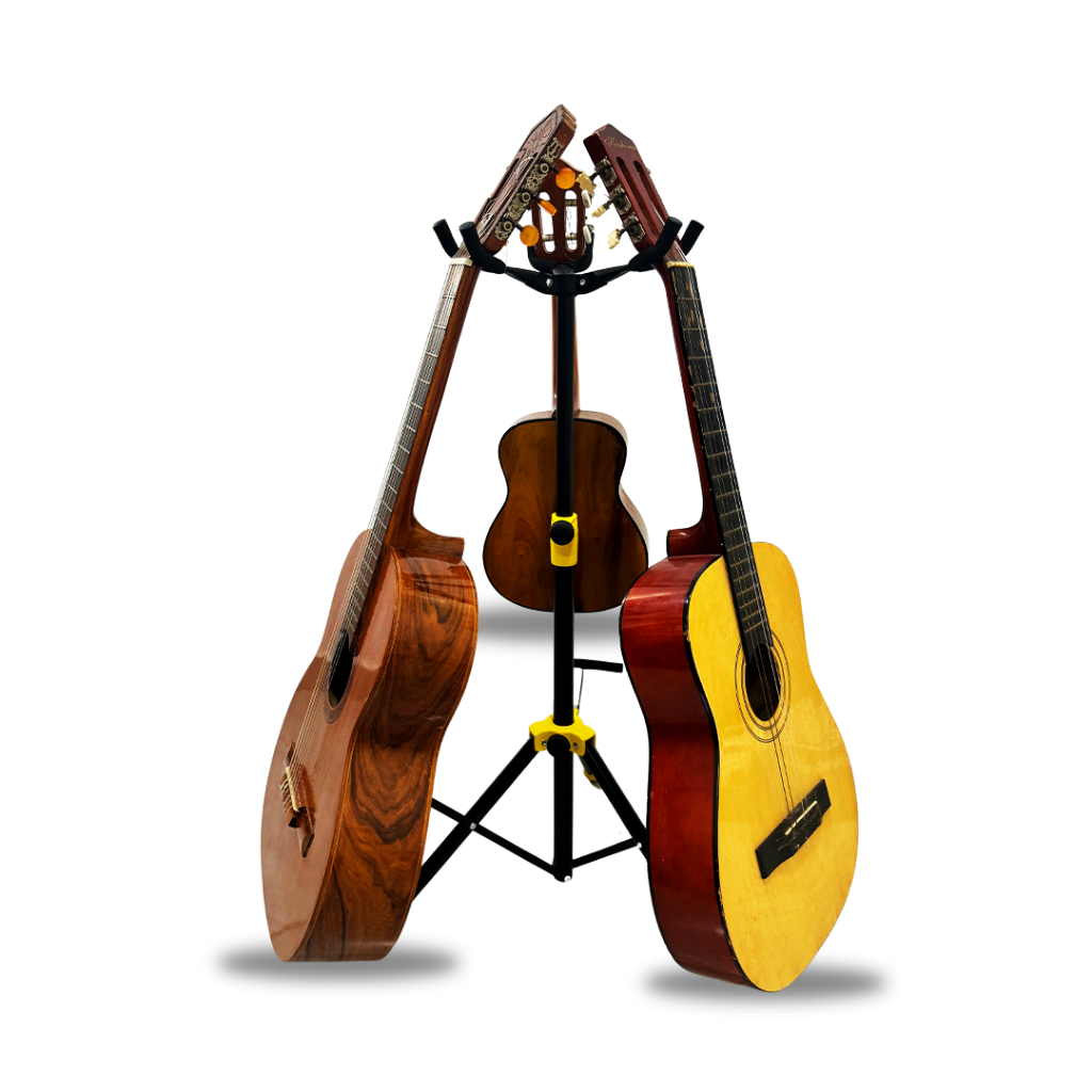 Suporte Estante Tripé 3 Instrumentos Bertô Violão Guitarra Baixo Viola Profissional Dobrável