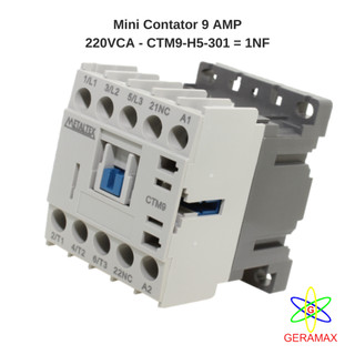MINI CONTATOR  9A - 220VCA - 1NF - CTM9-H5-301 - METALTEX