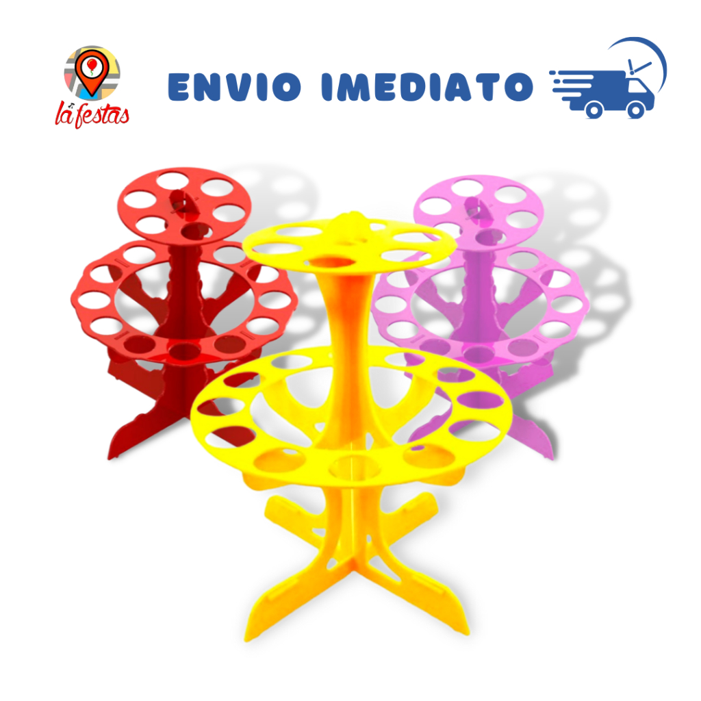 Suporte Tubete 18 Tubos Várias Cores em Oferta na Shopee