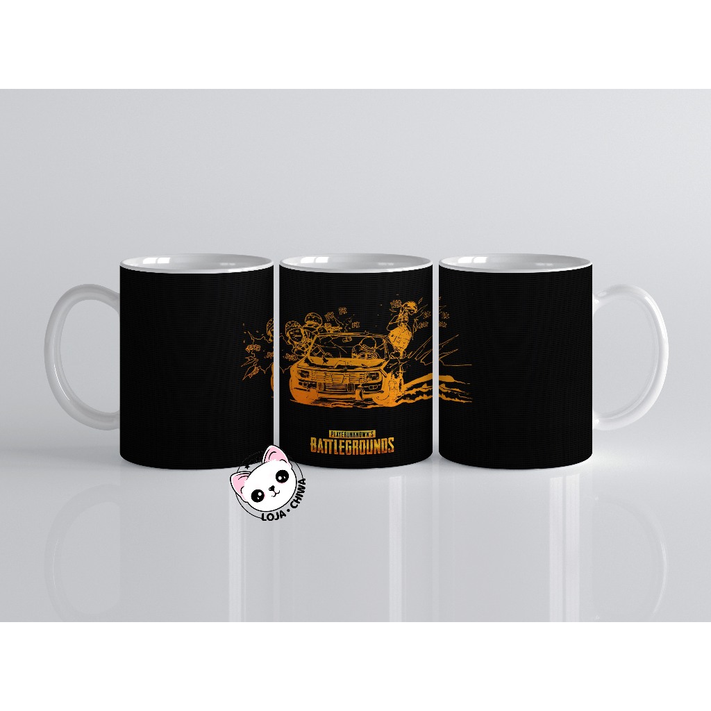 Caneca Personalizada PUBG Game Jogo Battle Royal Gamer Xicara Copo 5 Cerâmica Importada