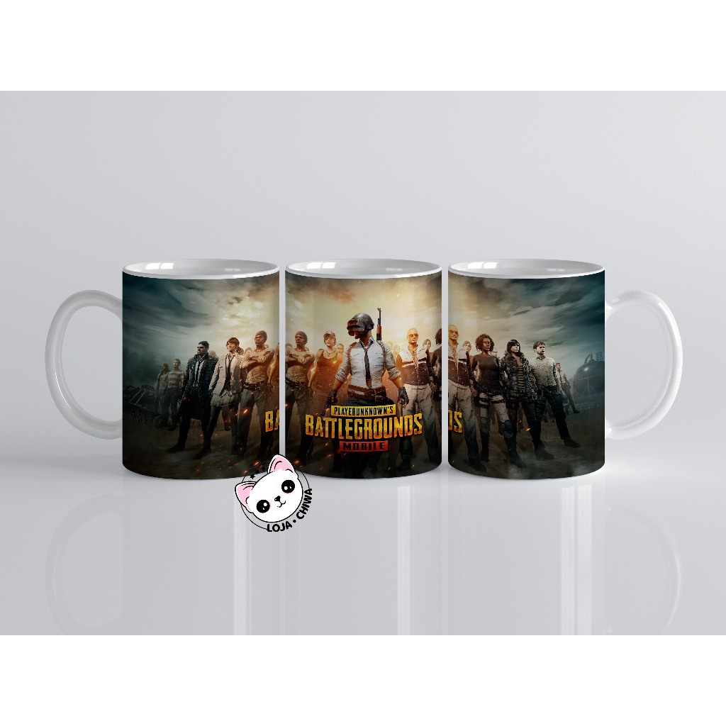 Caneca Personalizada PUBG Game Jogo Battle Royal Gamer Xicara Copo 7 Cerâmica Importada