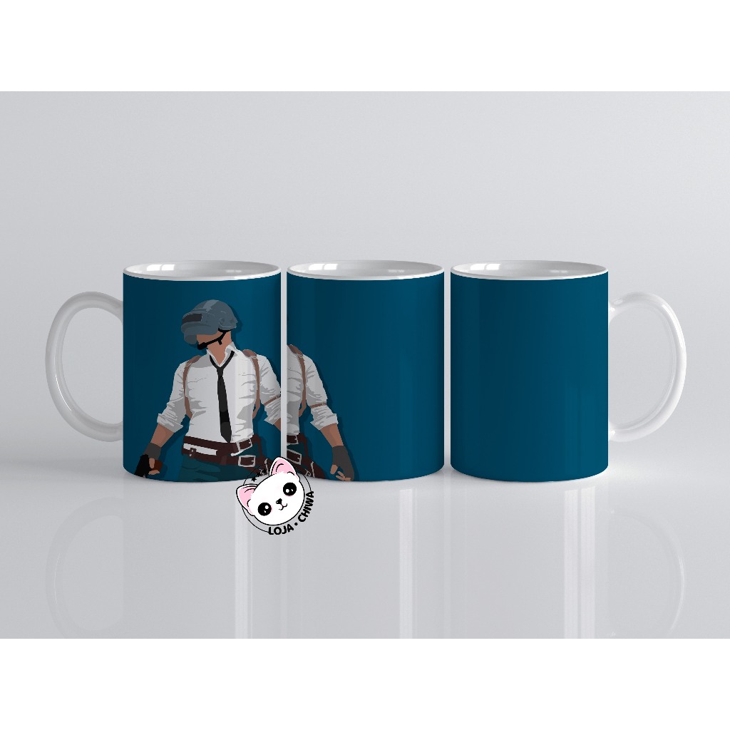 Caneca Personalizada PUBG Game Jogo Battle Royal Gamer Xicara Copo 8 Cerâmica Importada