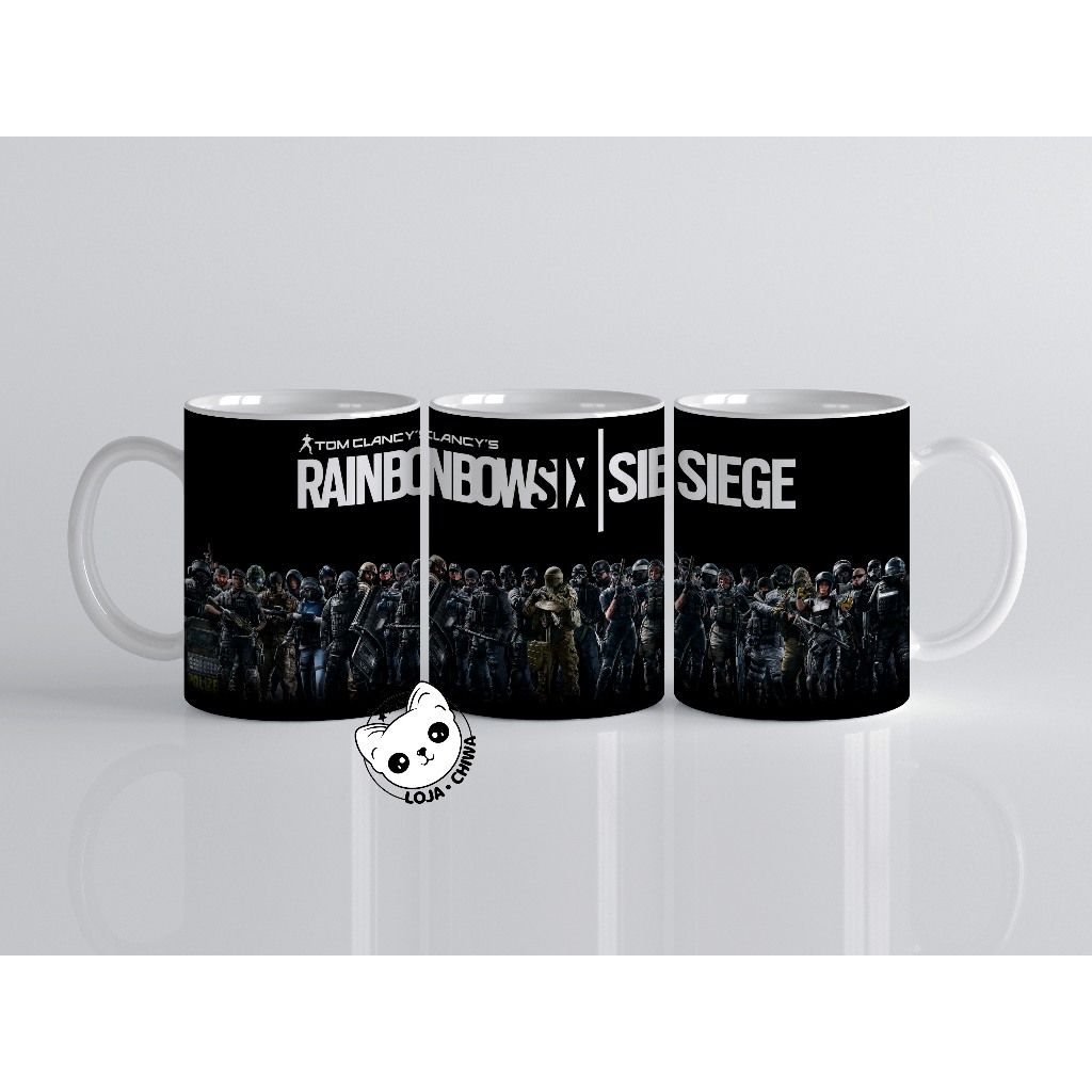 Caneca Personalizada Rainbow Six Siege Game Jogo Gamer Xicara Copo 2 Cerâmica Importada