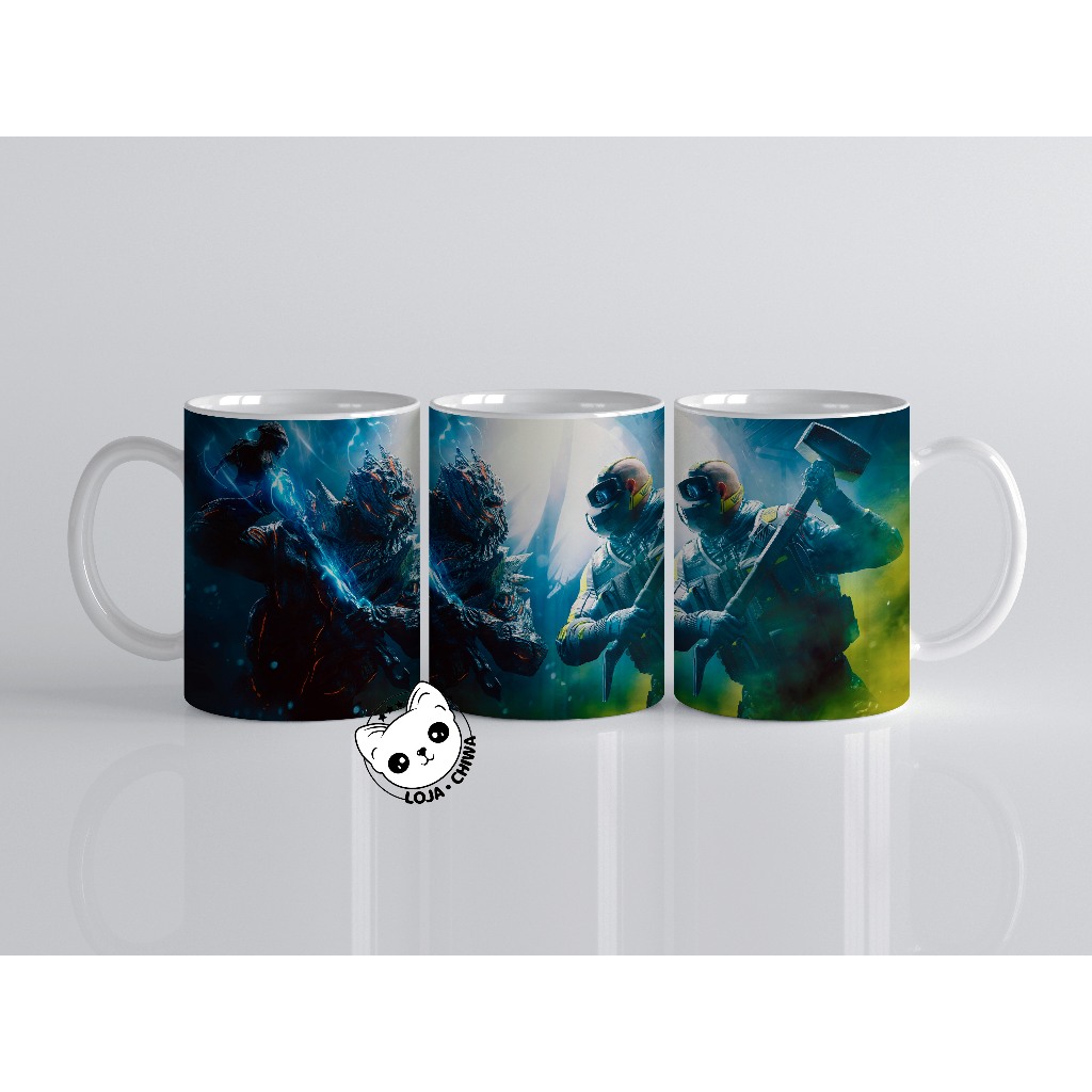 Caneca Personalizada Rainbow Six Siege Game Jogo Gamer Xicara Copo 5 Cerâmica Importada