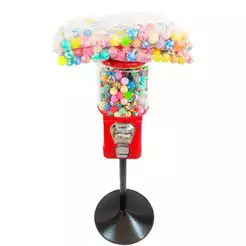 Kit Máquina De Bolinha + Pedestal Base Redonda + 100 Bolinha Pula Pula 27mm Vending Machine