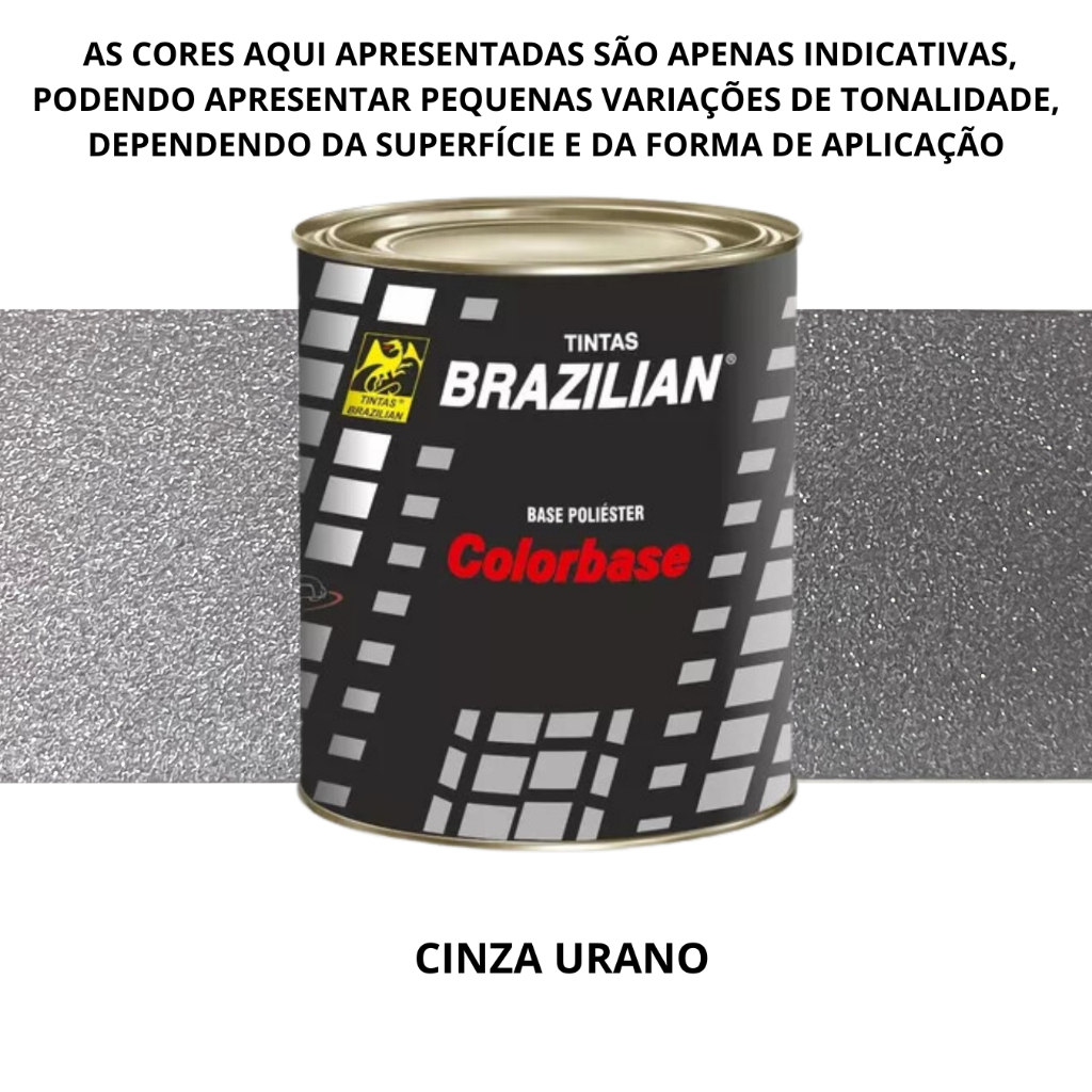 Detalhes do Tinta Automotiva Poliéster Brazilian 900ml - Cinza Urano Vw