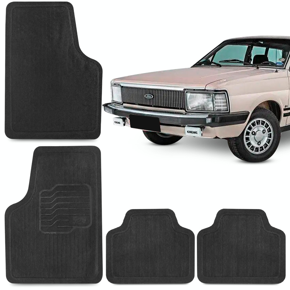 Jg Tapete Belina II Corcel II Del Rey Delrey Ecosport Automotivos 4 Peças Preto Carro Conjunto Ford