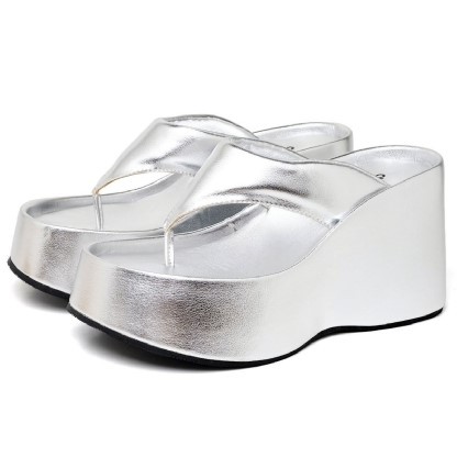 Tamanco Feminina Dubuy Plataforma Prata Vik 2100DB em Oferta na Shopee