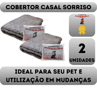 Cobertor Popular Sorriso Kit 02 Unidades - 1.9m X 1.7m Ideal Doação - Pet - Mudanças em Oferta na Shopee