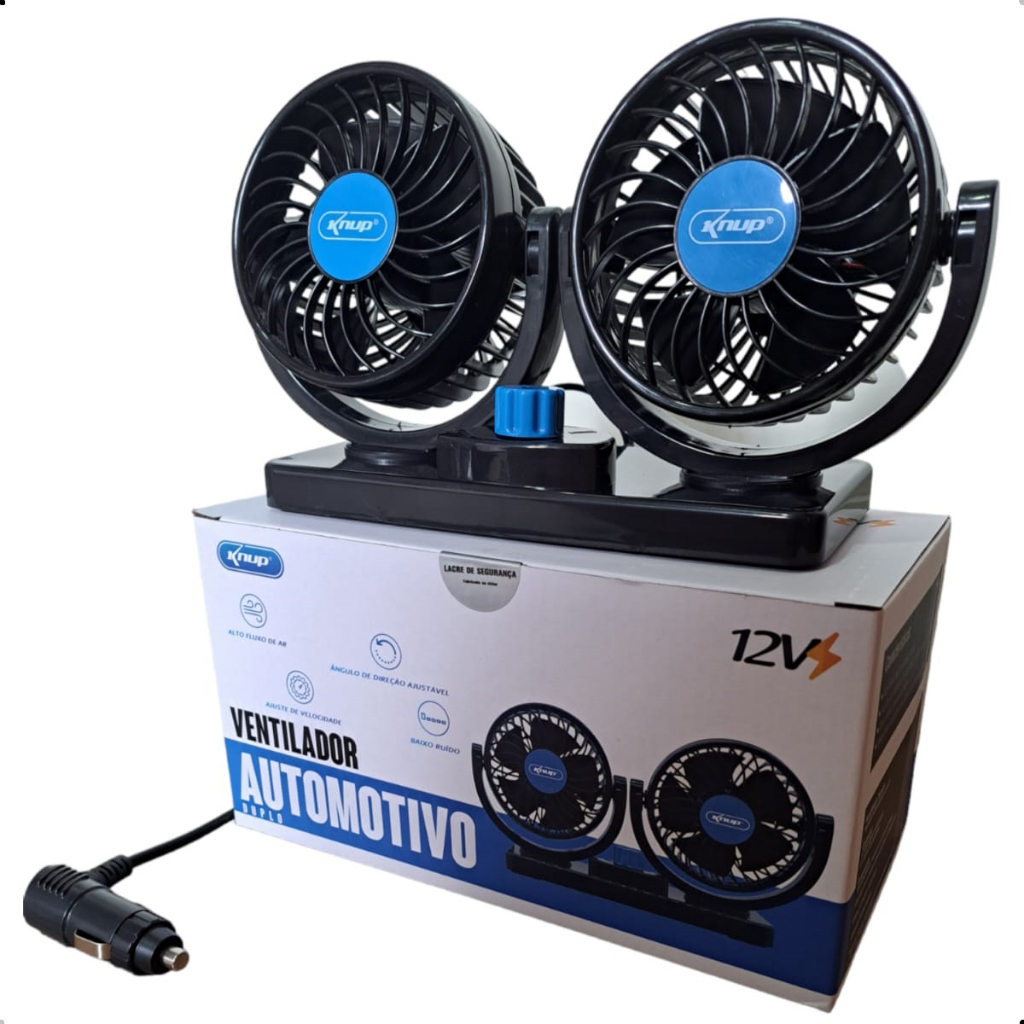 Ventilador Automotivo 12V KNUP KOMBI VAN MOTORHOME KOMBIHOME Caminhão 2 Velocidades Silencioso Forte em Oferta na Shopee