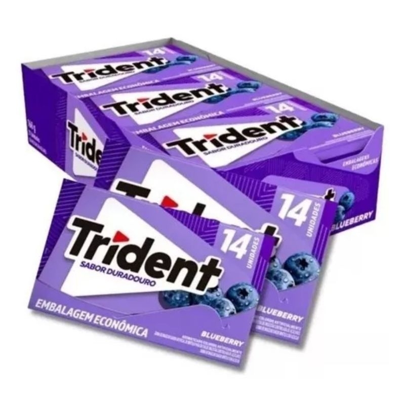 Display Chiclete Trident 14s Blueberry - Caixa Com 12un