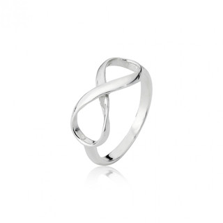 Anel de Prata 925 Infinito liso em Oferta na Shopee