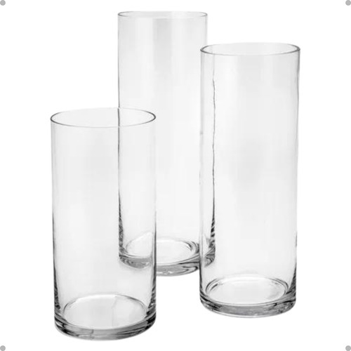 Conjunto De Vasos Tubo De Vidro  - 14 Cm Por 20/30/40 Cm Velas Terrario  Vaso De Plantas Flores em Oferta na Shopee