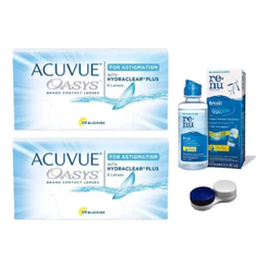 2 Caixas Lentes Acuvue Oasys Tórica Astigmatismo com Estojo e Renu60ML