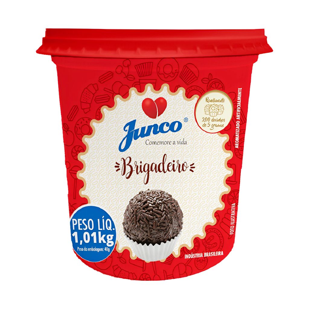 Pote Brigadeiro Doce Sabor Tradicional 1,01Kg Junco Pronto Para Enrolar e Rechear