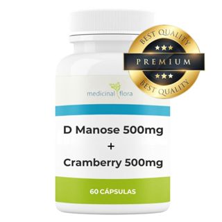 D Manose 500mg Com Cranberry 500mg - 60 Cápsulas em Oferta na Shopee