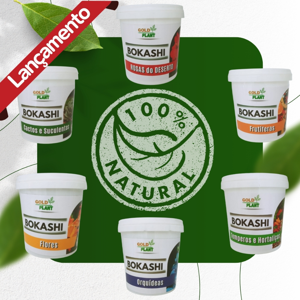 Bokashi adubo orgânico farelado Para plantas Pote 400gr e 800gr Gold Plant em Oferta na Shopee