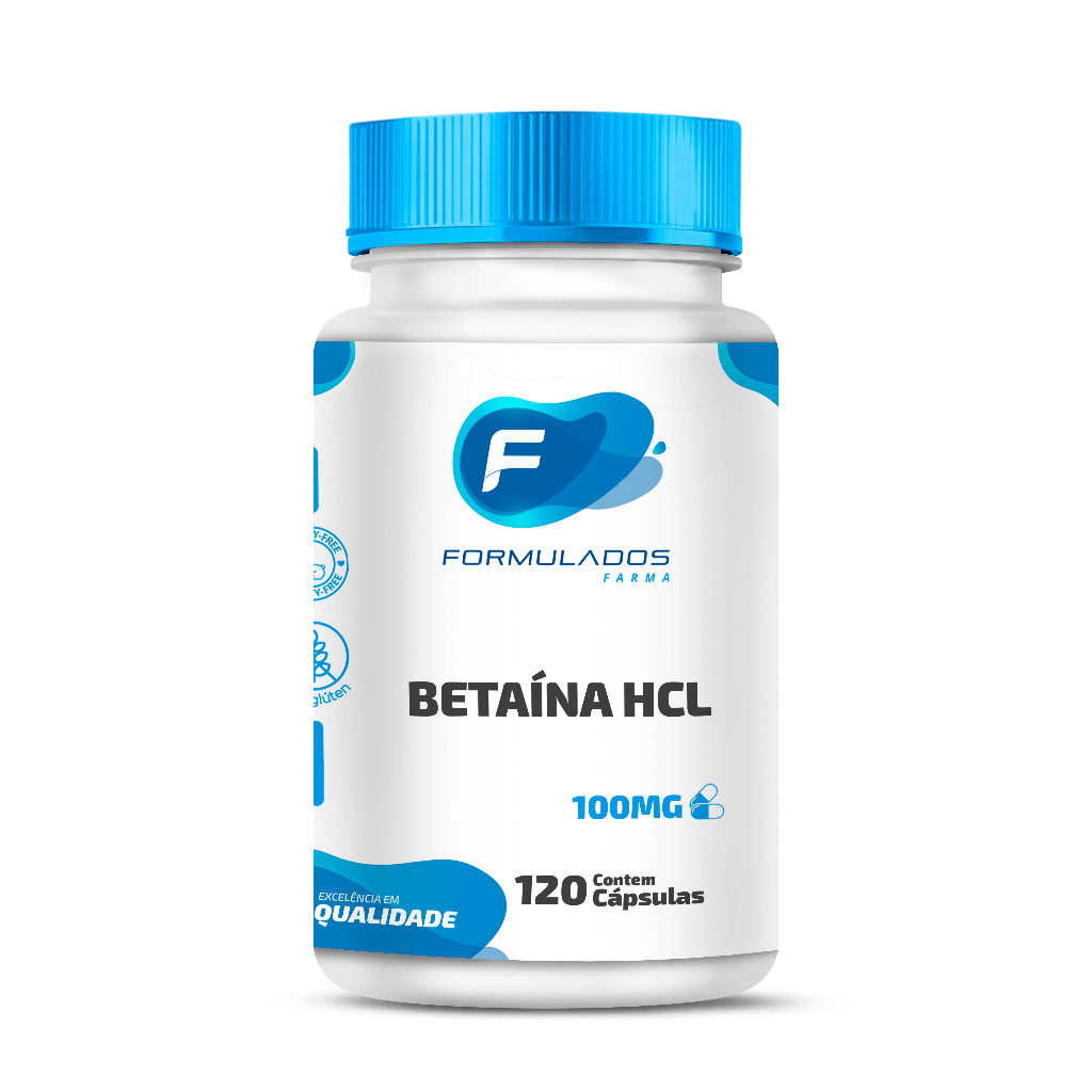HCl Betaína 100mg 120 Cápsulas Pronta Entrega em Oferta na Shopee