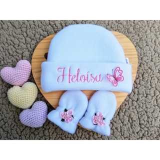 kit touca + luvinha  - menina - Susi Baby em Oferta na Shopee