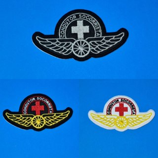 Patch Aplique Bordado Emblema Brasão Condutor Socorrista - 11,5cm x 6,5cm em Oferta na Shopee