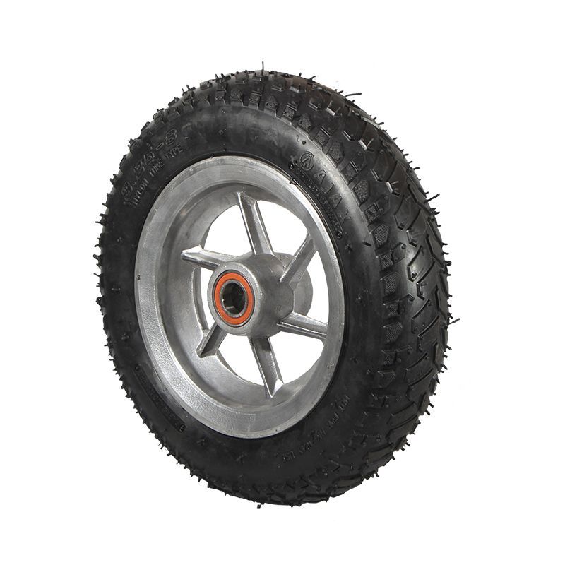 Roda Alumínio Para Carrinho de Mão Aro 8'' + Pneu 3/50-8 + Câmara Ar Carrinho Mão