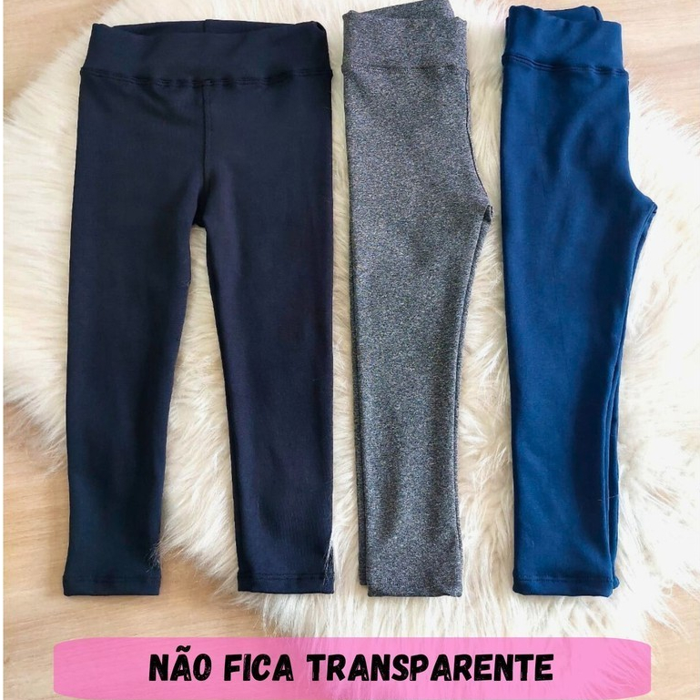 Calça Legging Infantil Menina Flanelada Suplex