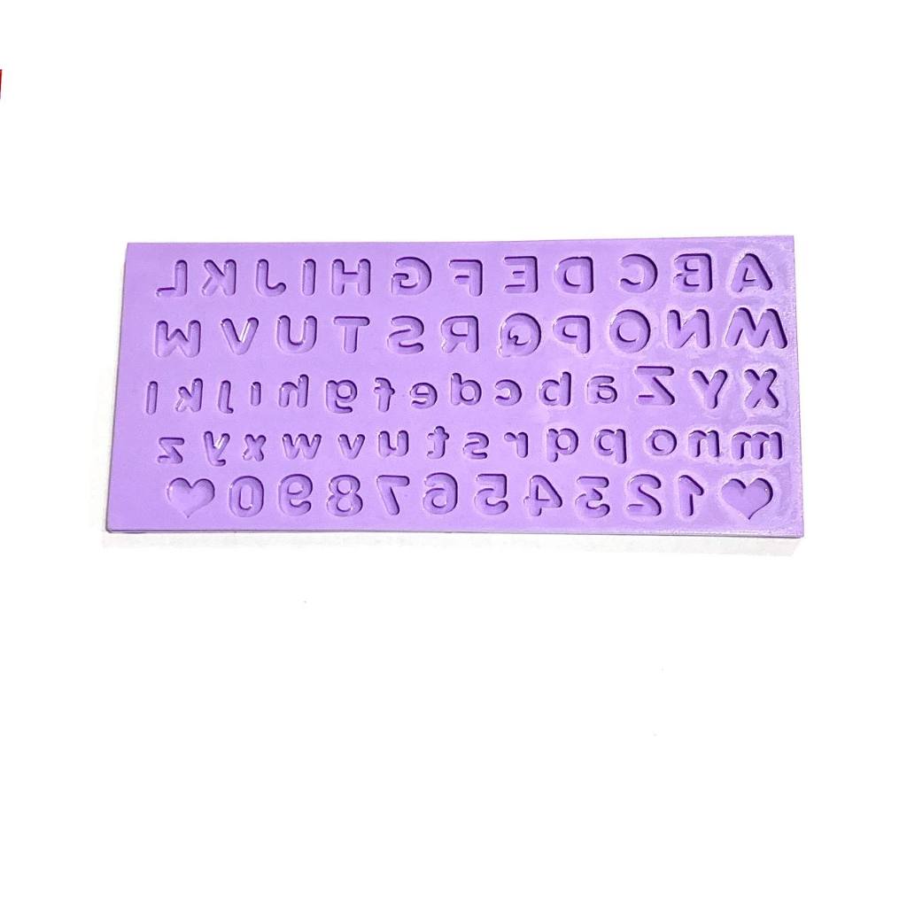 F1506 MOLDE DE SILICONE ALFABETO CONFEITARIA BISCUIT